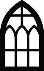 window in the church silhouette