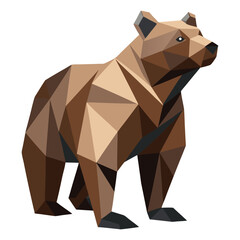 Polygonal bear standing