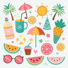 Fototapeta premium summer seamless pattern