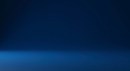 A deep blue gradient backdrop, subtly lighter at the bottom, creates a smooth, minimalist design