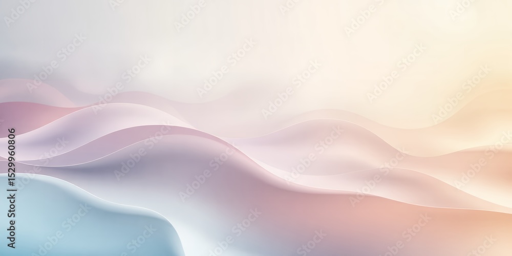 Poster abstract flowing pastel color gradient background with smooth waves and soft transitions effect