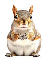 Obraz premium Curious squirrel posing for a studio setting animal portrait vibrant colors isolated on transparent background
