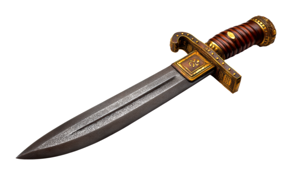 Historical sword display museum of art digital indoor culture isolated on transparent background