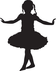 vector silhouette of a ballerina
