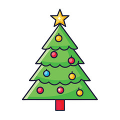 christmas tree vector illustration