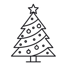 Fototapeta premium Christmas tree vector illustration