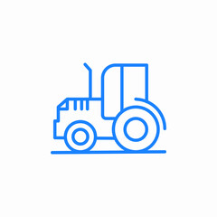 farm tractor icon sign vector