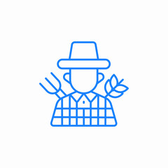 farmer man icon sign vector