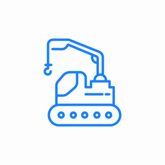 hook excavator icon sign vector