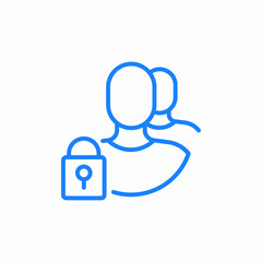locked group icon sign vector