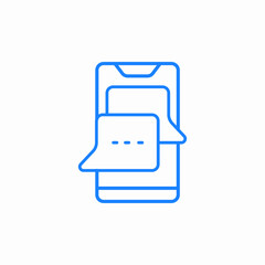 mobile chat message icon sign vector