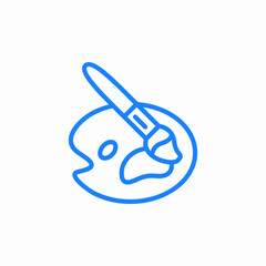 palette brush icon sign vector