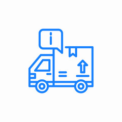 parcel delivery truck icon sign vector