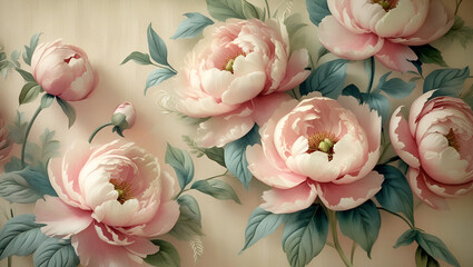 bouquet of pink roses vintage background wallpaper