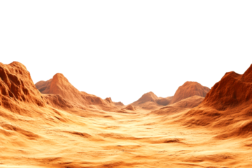 Exploring a vast desert landscape remote location arid environment aerial adventure isolated on transparent background