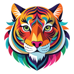 Colorful tiger face