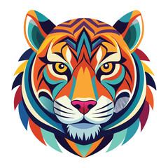 Colorful tiger face