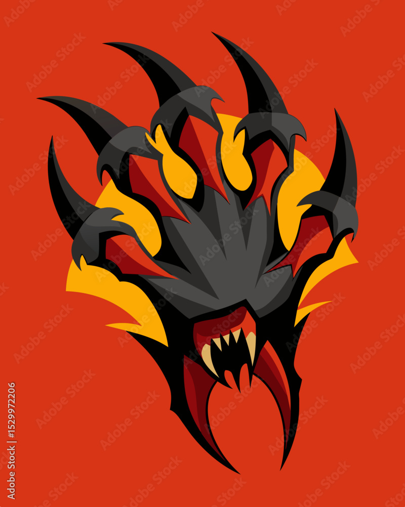 Poster its fingers end in menacing claws ready to strike at any unsuspecting user who dares to cross its pa