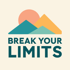 Minimal flat design motivational slogan illustration – modern geometric vector tee and sticker print