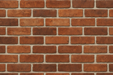 Fototapeta premium Red Brick Wall with Cement Joints background