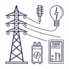 energy icons set