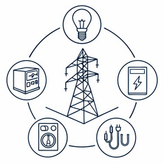 energy icons set