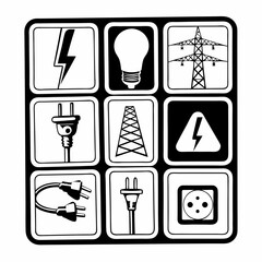 set of icons for alcohol