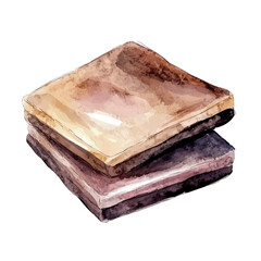 Foundation, watercolor vector, isolated on a white background.