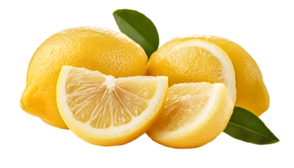 yellow lemon fruit isolated on white clipping path included