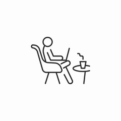 remote work icon sign vector