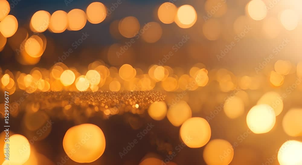 Poster golden hour bokeh abstract background of warm golden bokeh lights perfect for adding a touch of eleg