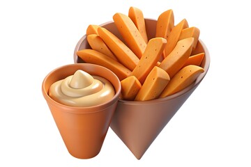 Sweet potato fries with creamy dipping sauce