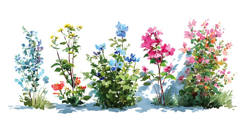 Collection of Diverse Flowers and Plants: A Vibrant Garden Display. lavender flowers transparent background png
