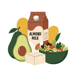Vegan Plant-Based Diet Food Icons