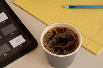 coffee and laptop