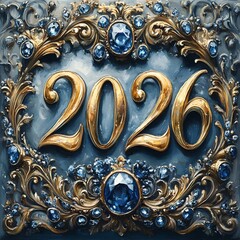 Baroque 2026 Emblem in Blue and Gold