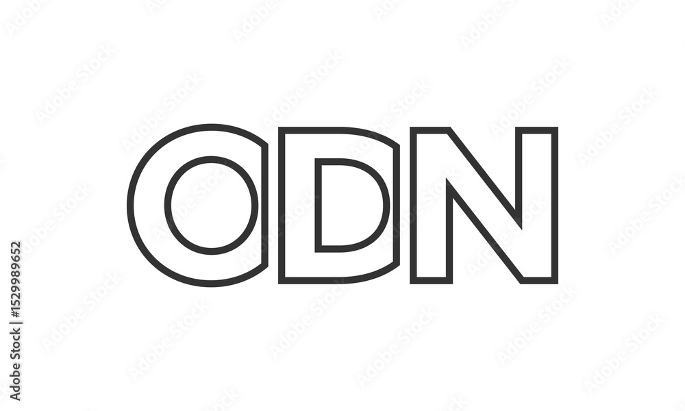 Poster odn logo design template with strong and modern bold text. initial based vector logotype featuring s
