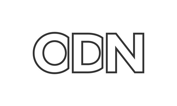 ODN logo design template with strong and modern bold text. Initial based vector logotype featuring simple and minimal typography. Trendy company identity.