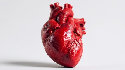 Realistic 3D model of human heart symbolizing heart health awareness on World Heart Day