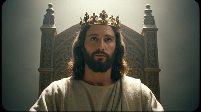 king jesus sitting in the throne