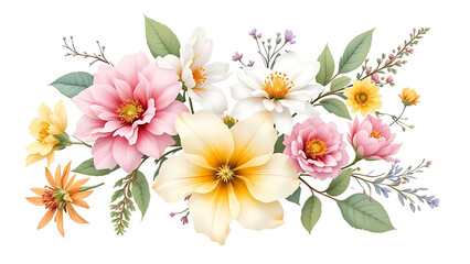 collection of flower on white background,isolated on white,clip art
