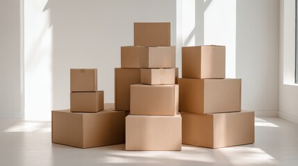 Humanitarian Relief Boxes Stacked Neatly for Emergency Distribution and Global Crisis Support