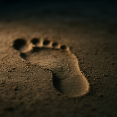 footprint in the sand