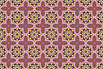 Seamless Luxury Shape Template Fashion Graphic Wallpaper Texture Symmetric Textile Art Geometric Interior Decoration Design Fabric Endless Digital Perspective Background Cloth Visual Tile Pattern.