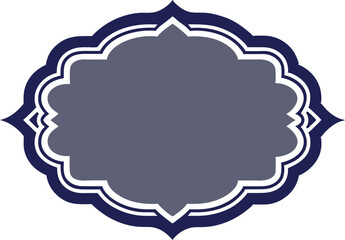 Elegant decorative frame with a classic design and a stylish blue and white border