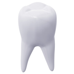 3D Tooth isolated on transparent background 3d illustration