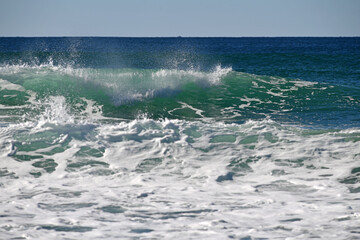 waves breaking on the Sunshine Coast, Queensland, Australia