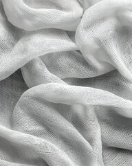 Wrinkled white cloth, airy folds, subtle shadows