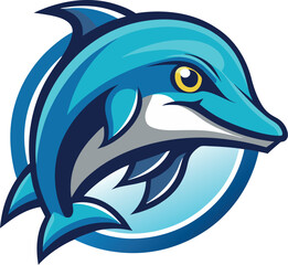 Dolphin Vector Logo – Animal Mascot Illustration