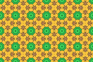 Seamless Symmetric Graphic Design Luxury Geometric Shape Perspective Decoration Art Textile Fashion Endless Visual Wallpaper Cloth Tile Fabric Template Texture Background Interior Digital Pattern.